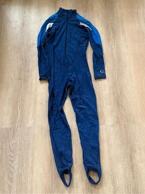 Medium Boys Blue Dive & Sail Full Body Rashguard - Good Condition